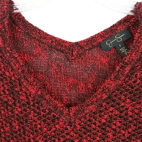 JESSICA SIMPSON Womens Red Knit Sweater Size Small - Picture 5 of 8